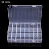 Jewelry 10/15/24 Grids Box Wear-resistant Space-saving Transparent Organizer Small Earring Storage for Travel Case
