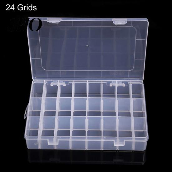 Jewelry 10/15/24 Grids Box Wear-resistant Space-saving Transparent Organizer Small Earring Storage for Travel Case