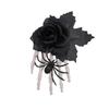 Black Rose Side Clip Spider Hand Funny Hairpin Headdress