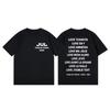 2026 Unisex Fashion Casual Cotton Harajuku Hip Hop Short Sleeve TShirt DoubleSided Graphic Print for Rapper Jul Tshirt
