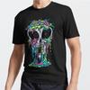 Mens Fashionable Skull Graphic T-Shirt - 3D Digital Print Breathable & Flexr Outdoor Tee with Vivid Art and Classic Crew Neck