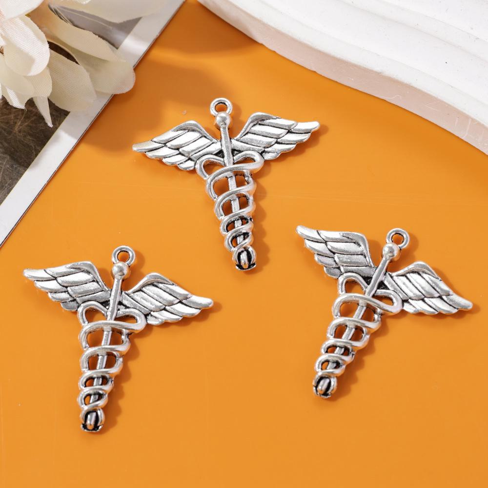 40MM Angel Wings Pendant - DIY Alloy Jewelry Accessory 9610