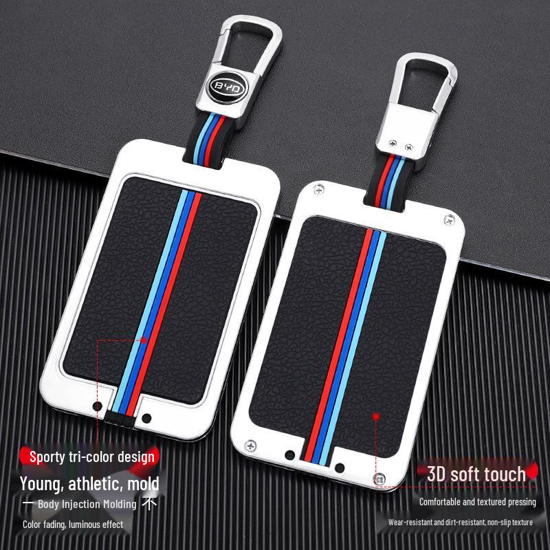 High-End Aluminum Alloy Key Cover for BYD Han EV, Qin, Song Pro, and Han DM