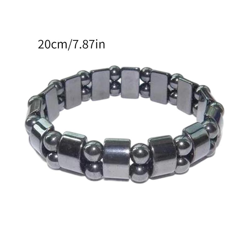 Elastic Magnetic Beaded Bracelet Adjustable Stretchy Wristband For Health Symbol And Stylish Daily Wear