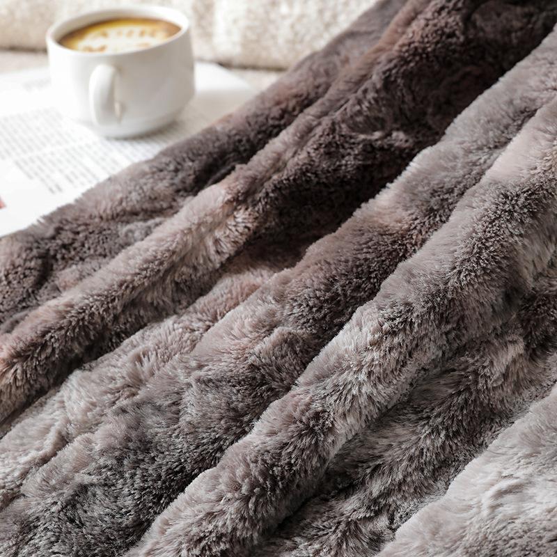 Doppelseitige Decke mit Batikmuster