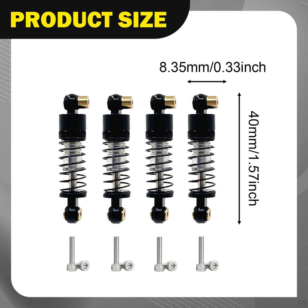 -performance Lightweight Shock Absorbers with Improved Absorption, Aluminum, for 1/24 FCX24M