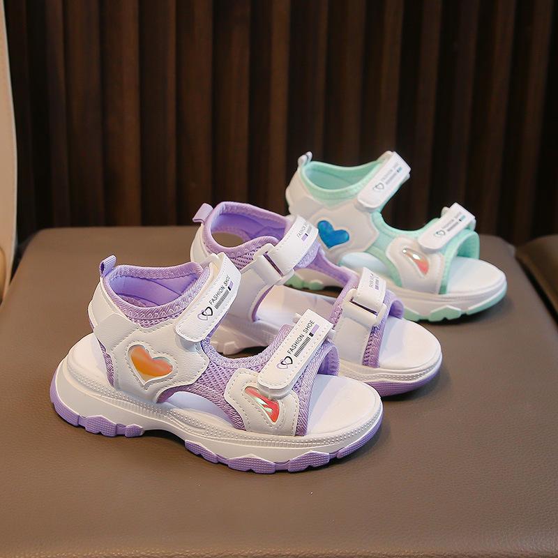 Girls sandals summer 2025 new popular soft sole non-slip fashion children's sports sandals princess slippers