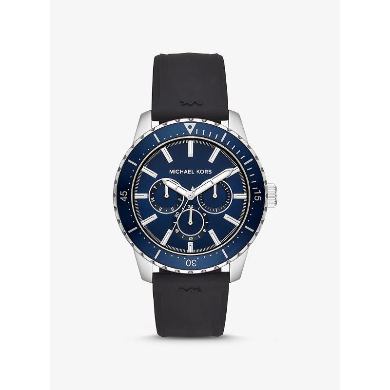 

Большие часы Michael Kors Cunningham MK7160 с серебристым покрытием и силиконовым ремешком серебряный