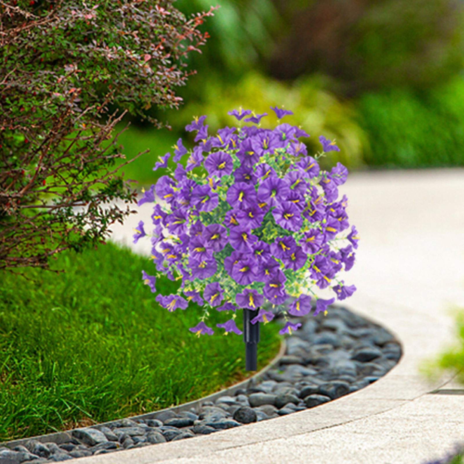 

Artificial Flower Stake for Garden Centerpiece, Reusable Lawn Ornament Outdoor Pathway Purple