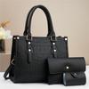Handbag, mother and child bag, three-piece set, women's bag, large-capacity shoulder messenger bag.