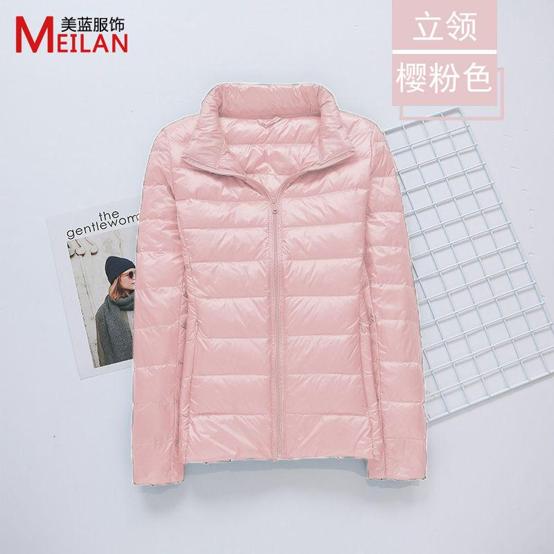 Down jacket women's new short light and thick warm and slim fashion jacket