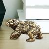 Ornamento Statua Orso Statuetta Antica Fatta a Mano Animale da Collezione Vintage Libreria