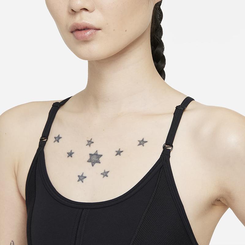 Nike Yoga Dri-FIT Indy Low-Intensity Support Running Yoga Tank Top Women Tops Black DD1184-010