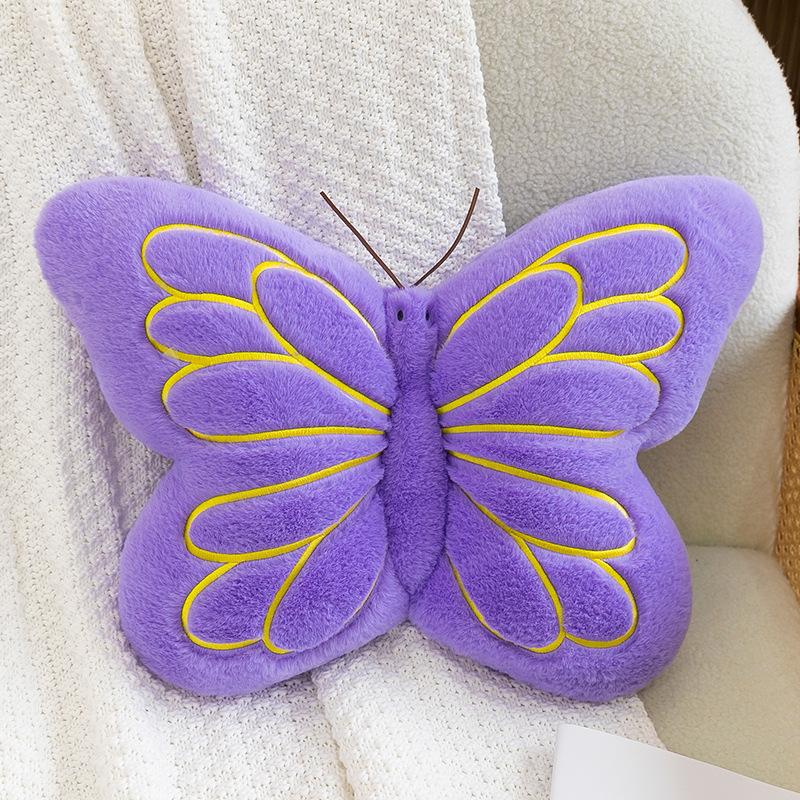 3D Butterfly Throw Pillow Colorful Decorative Pillows for Bedroom Living Room Home Decor Soft Stuffed Animal Print Cushion Girls