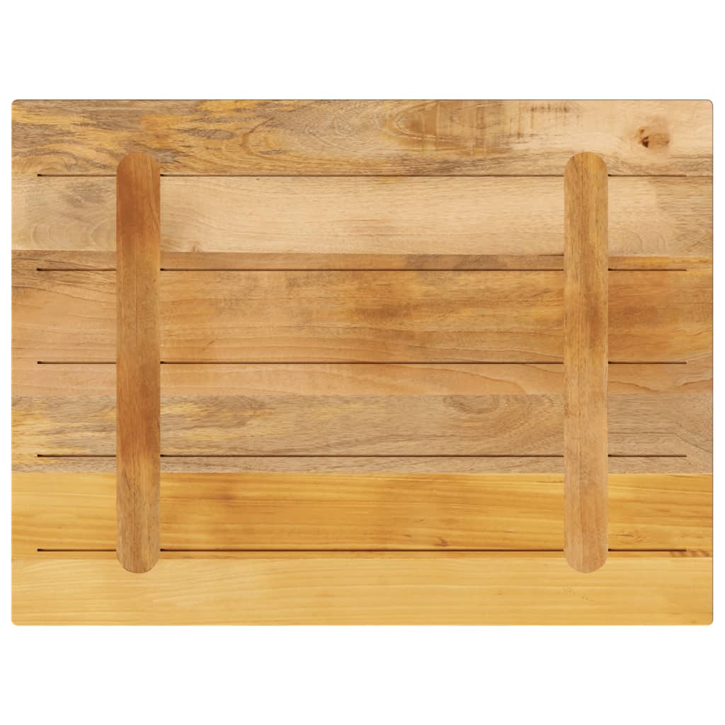 Table Top 90 x 70 x 1.5 cm Rectangular Rough Solid Mango Wood