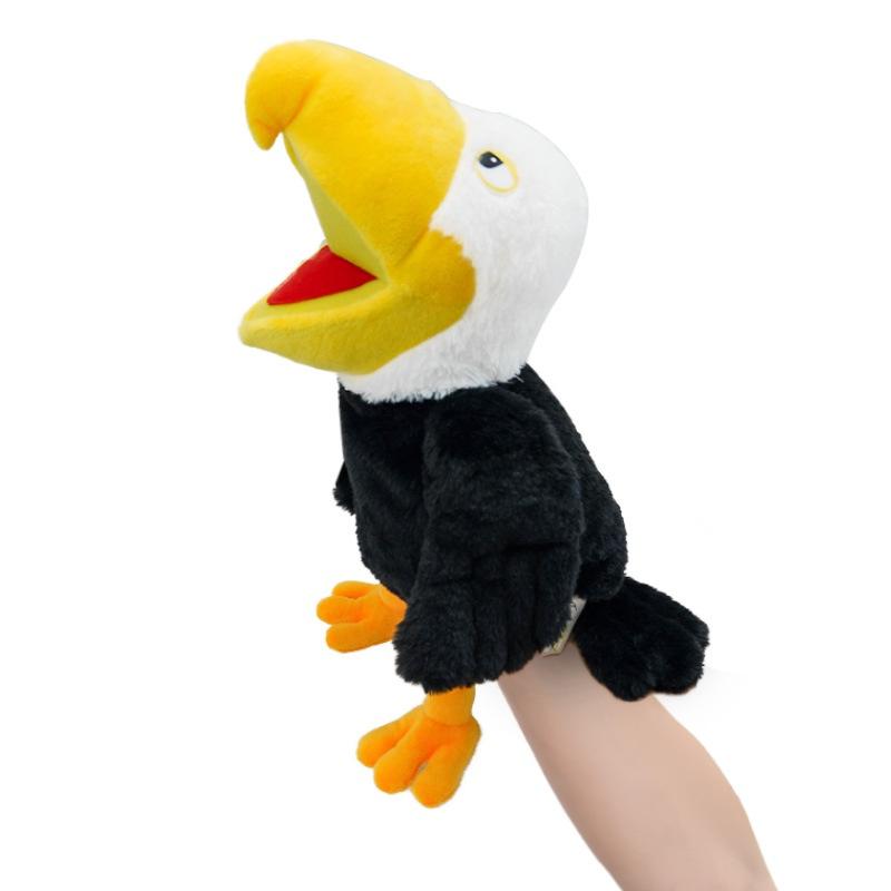 New Cross-border Bird Animal Hand Puppet Large Beak Parrot Toy For Soothing Kids Wholesale Eagle Doll