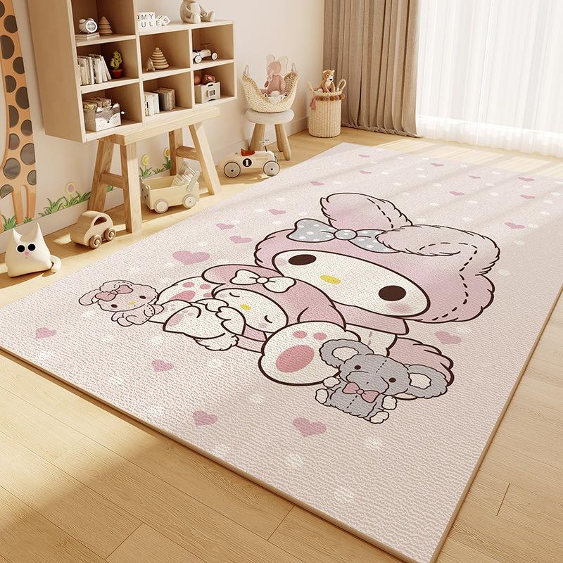 Cute Animal Pig Patterns Carpet Children's Bedroom Crawl Soft Mat Non Slip Sofa Floor Large Area Decor Rug Home Indoor Doormats