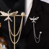 Creative Eagle Shaped Metal Chain Brooches Pin Man Suit Shirt Lapel Pin Women Jewelry Accessries
