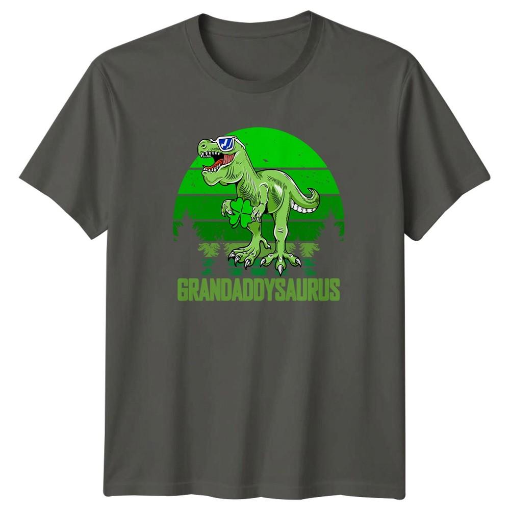 Grandaddysaurus Unisexs TShirt Shamrock Dinosaur St Patricks Day Gift For Him S