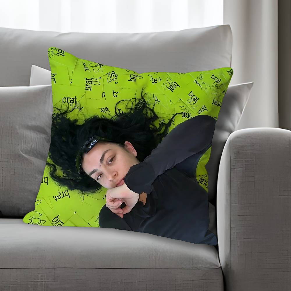 CCharli XXcx Singer Various Sizes Square Pillow Case For Car Home Bedchamber Decor Custom Valentine Gift