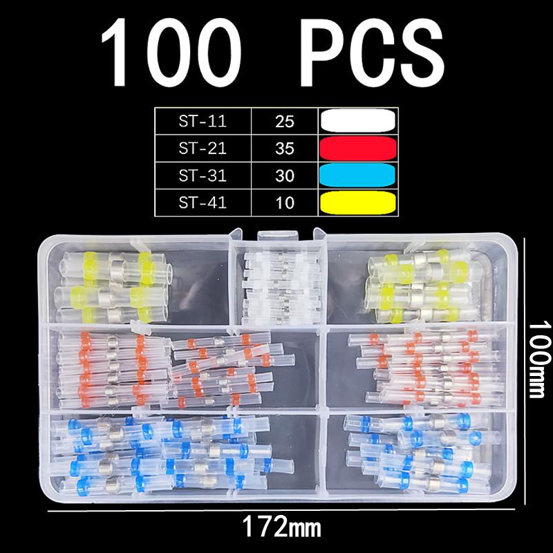 Waterproof Solder Connector Terminals,Heat Shrink Casing with Solder Connectors,Electrical Butt Wire Connector Sealing Tube