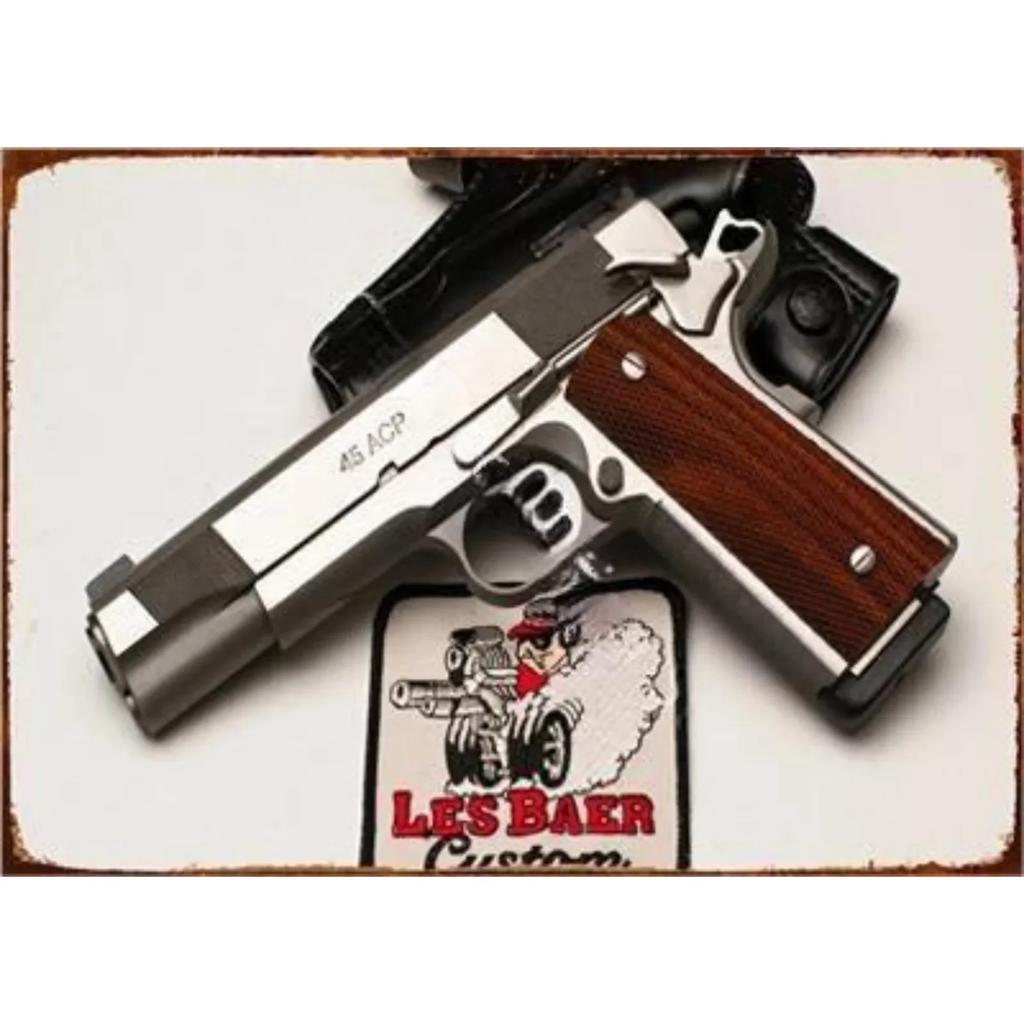 Vintage NEW Pistol HD Tin Painting Metal Sign Poster Home Living Room Bar Club Party Man Cave Art Wall Decorativ Iron Painting