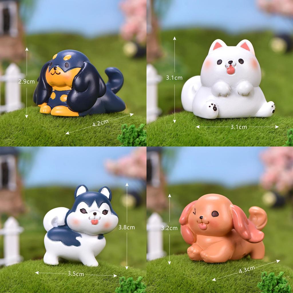 Cute Resin Bichon Frise Dog Statue Ideal For Succulent Planter Decorations And Crafts