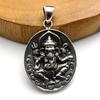 Indian Ganesha Pendant Top Pendant Amulet Hindu Sterling Silver 925