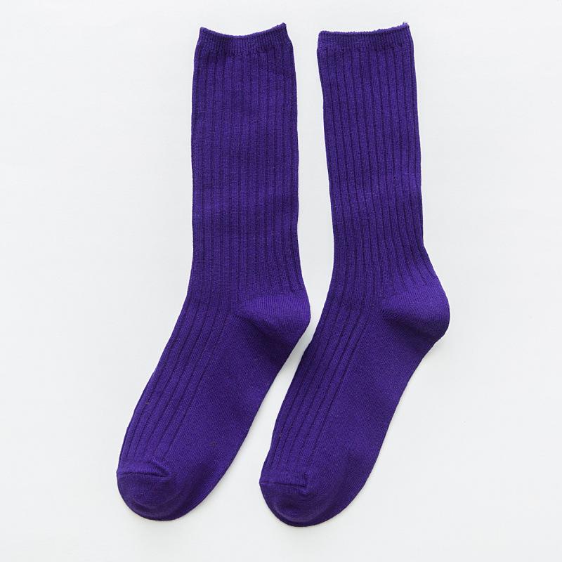 Women's Spring and Autumn New Solid Color Fashion All Match In The Tube Pile Socks