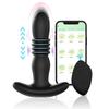 APP-Controlled Wireless Silicone Telescopic Vibrating Anal Plug for Climax and Massage