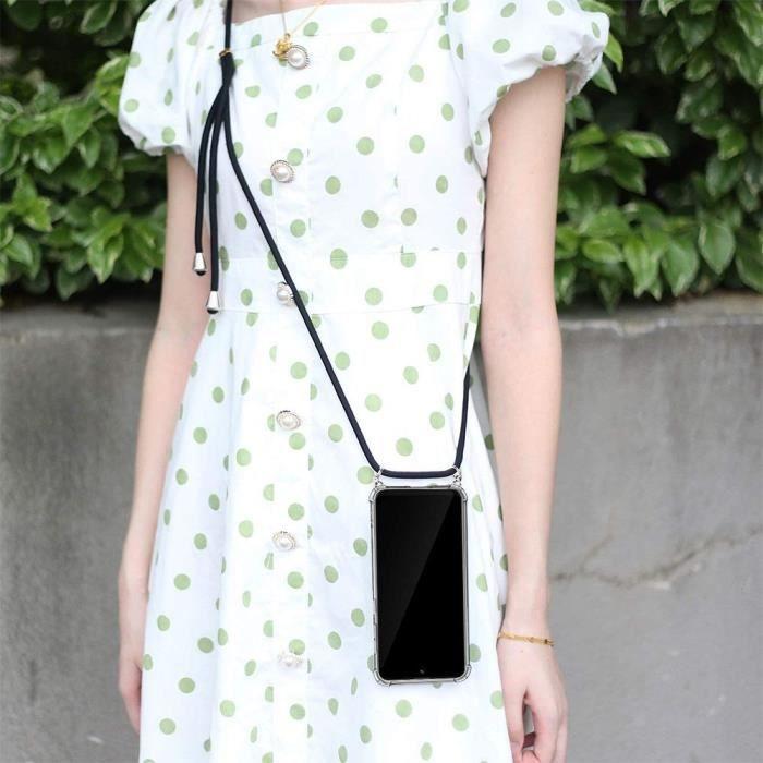 Coque avec Collier Cordon - Samsung - S20 Plus - Souple - Anti-Rayure - Vert Nuit
