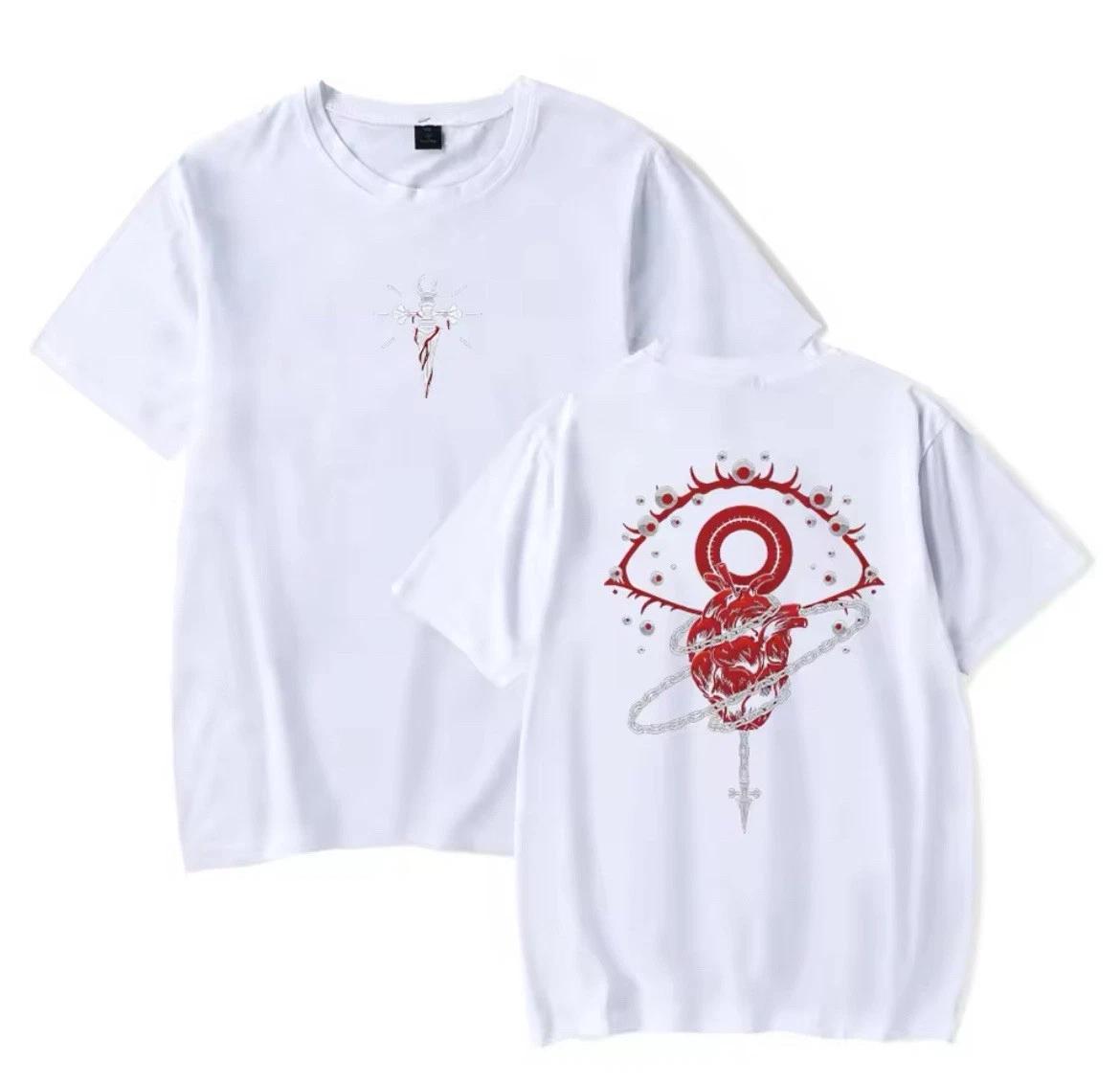 Anime Hunter X Hunter Print T-shirt Men Kurapika Chain Scarlet Eyes Graphic 4XL