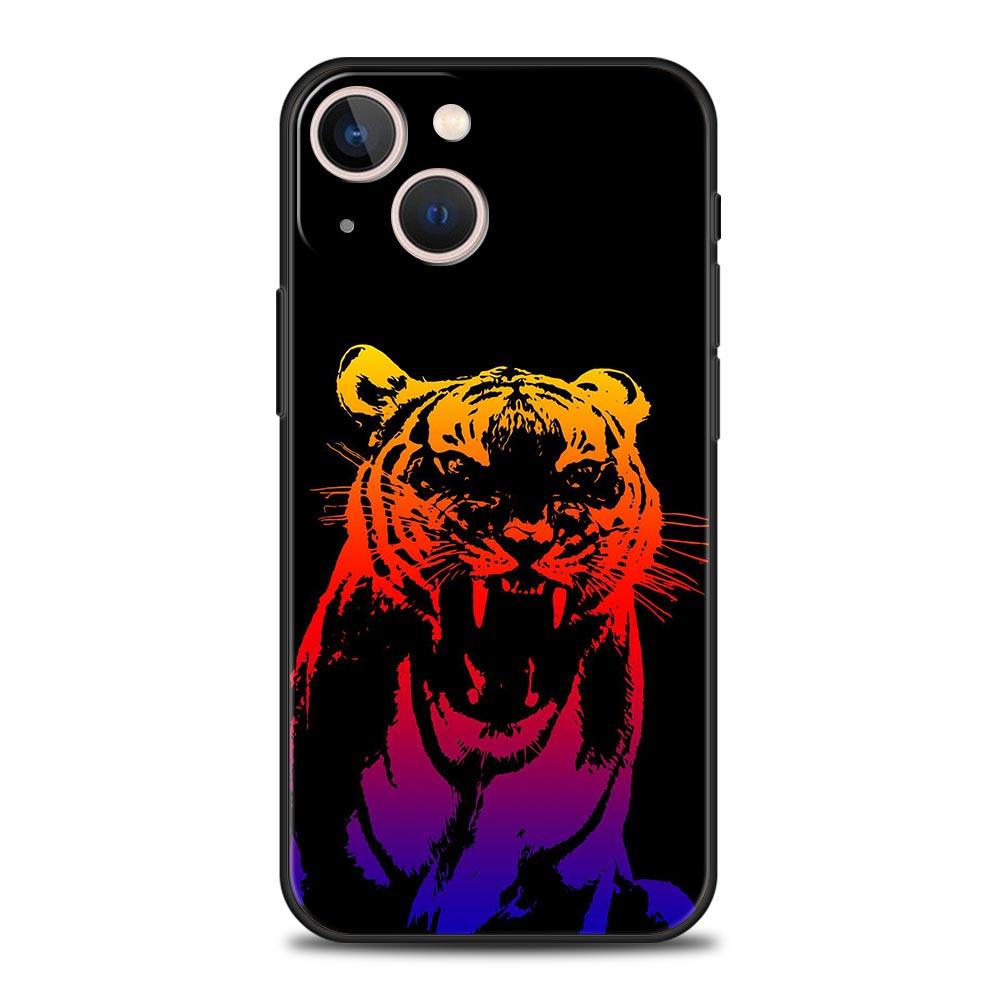 Custodia per telefono Tiger neon Leopard per iPhone Samsung Galaxy Redmi Xiaomi Oppo OnePlus Note SA 7 8 9 10 11 12 13 14 20 21 22 23 53 54 Pro Max Plus Ultra