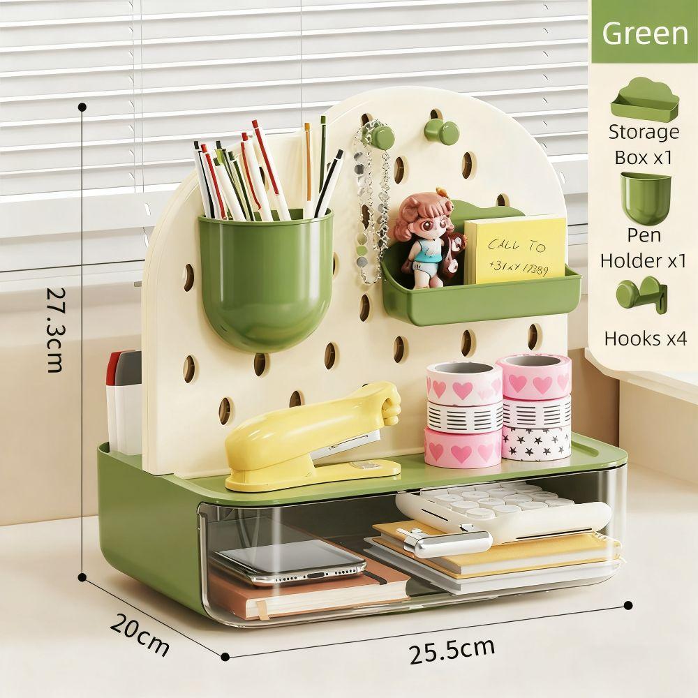 With Drawers Cave Board Stand Multifunctional Desk Organizer Space Saving Pen Holder  Workstation