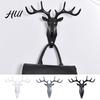 Kreative Wandornamente Hirschkopf Haken, Klebende Geweih Dekorative Aufhänger, Moderne Bohrerfreie Lagerregale Kunststoff Halter Organizer für Zuhause Küche Und