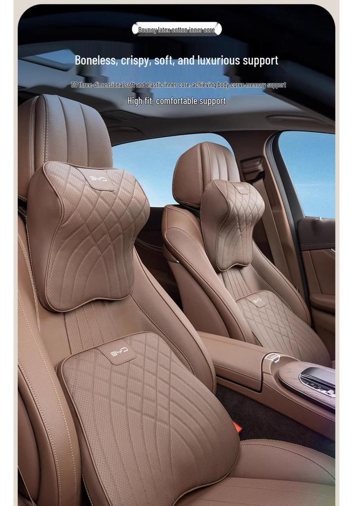 Car Neck Pillow & Waist Cushion for BYD Han EV, Qin Plus DMI, Tang, Song: Headrest & Interior Decor.