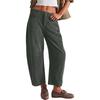 Women's Corduroy Pants Casual Women's Solid Color Corduroy Loose Straight Pants