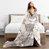 Kawaii Peach And Goma Collage Cartoon Blankets Velvet Decor Mocha Mochi Cat Soft Throw Blanket for Bed Bedroom Plush Thin Quilt
