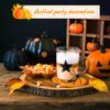 8 Pcs Crochet Pumpk Coaster Handmade Knitted Drink Coaster Set Autumn Drink Cup Pad Mats Absorbent Bottle Mug Place Mats for Table Protection Fall