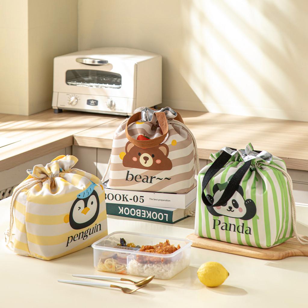 Cartoon Panda Insulated Lunch Bag For Students And Office Use With Thick Aluminum Foil For Travel