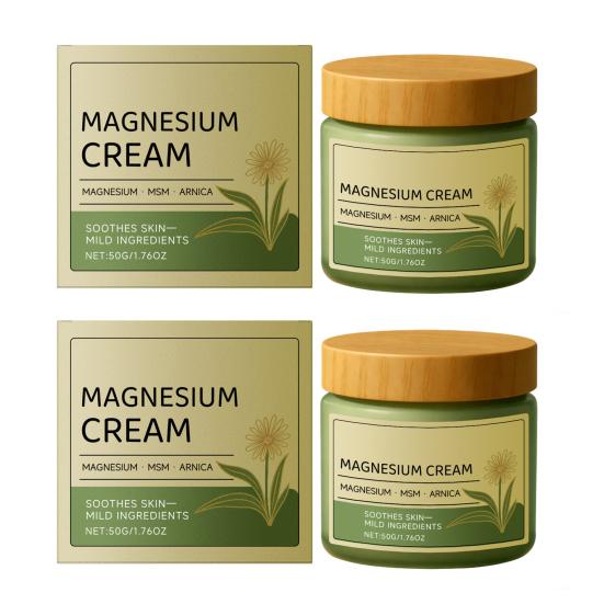 Nerve Relief Magnesium Cream Lightweight Fast Absorbing Skin Moisturizer for Tense Muscles And Skin Multipurpose Targeted Body Care Cream for Daily