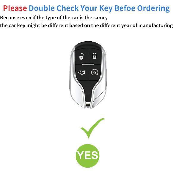 Key Fob Cover for Maserati,Soft TPU Key Case Shell Compatible with 2013-up Maserati Quattroporte,Ghibli,2017-up