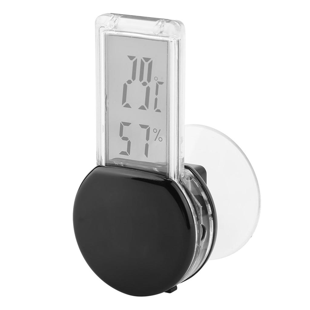 Waterproof Electronic Hygrometer Thermometer Humidity Temperature Monitor for Reptile Black