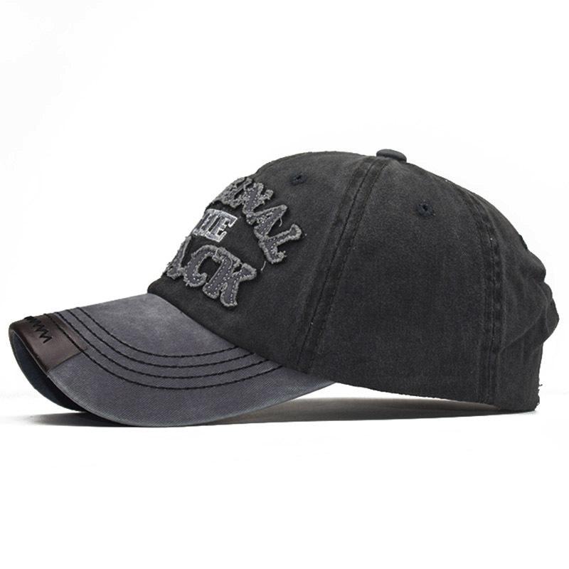 Hut Baseball Kappe Stickerei Buchstaben SCHWARZ Denim Spleißen Sommer Männlichen