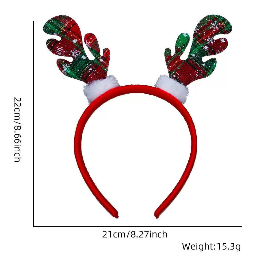 Children's Christmas Reindeer Antler Headband - Five-Star Decoration for Holiday Parties