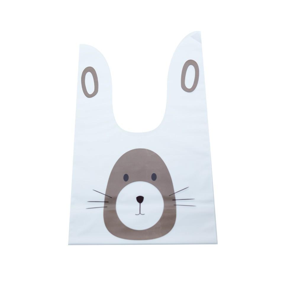 10/50pcs/lot Cute Rabbit Ear Bags Cookie Plastic Bags&Candy Gift Bags For Biscuits Snack Baking Package And Event Party Supplies