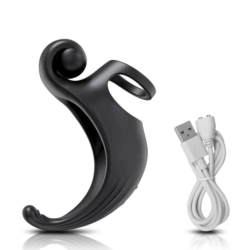 Male Penis Rings Vibrator Cock Ring for Men Ejaculation Delay Remote Control Penis Vibrator Perineum Stimulator Adults Sex Toy 18+