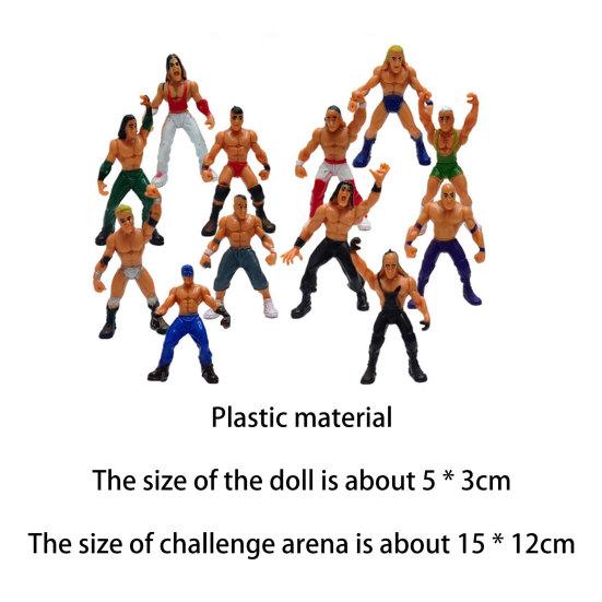 1 Set Wrestling Playset Realistic DIY Mini Wrestling Action Figure Play Set for Kids