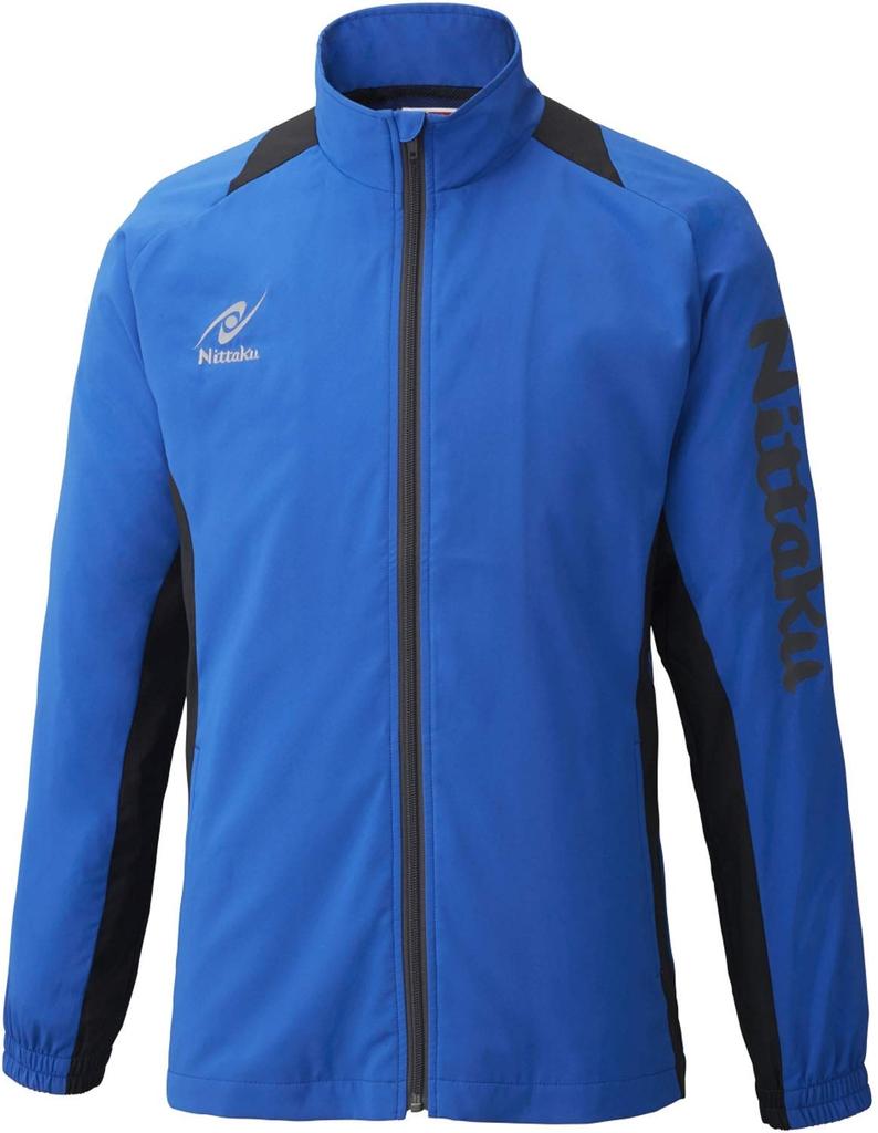Nittaku Table Tennis Unisex Size Windbreaker/Breathable Shirt, Moisture-Wicking, Quick-Drying, Blue, S, NW-2856