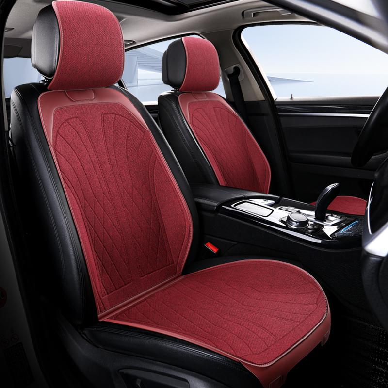 Luxury Car Seats Protection Universal Flax Car Seat Cover All Season Breathable Auto High Quality Flax Saddle Pad Seat Covers